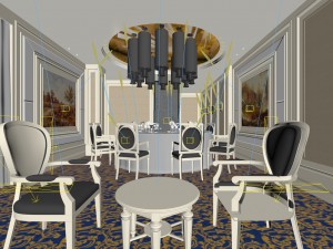 business restaurant - coffee - banquet 57 Modèle 3D