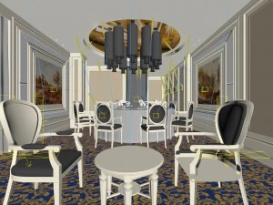 business restaurant - coffee - banquet 57 3D Model
