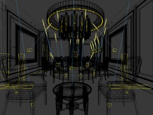 business restaurant - coffee - banquet 57 3D Model