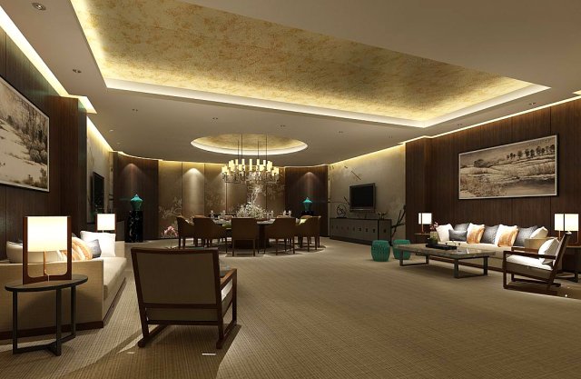business restaurant - coffee - banquet 58 Modello 3D .c4d .max .obj .3ds .fbx .stl .blend 