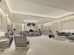 business restaurant - coffee - banquet 58 3D Model