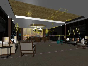 business restaurant - coffee - banquet 58 3D Model