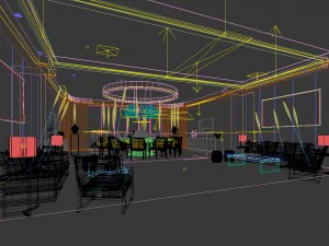 business restaurant - coffee - banquet 58 3D Model