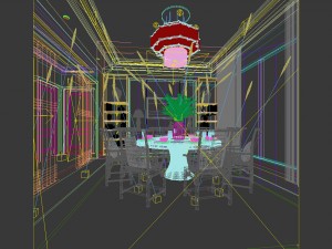 business restaurant - coffee - banquet 59 Model 3D