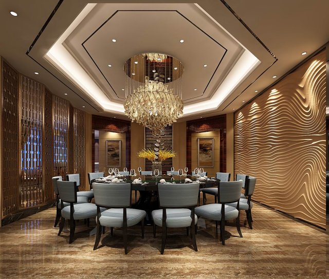 business restaurant - coffee - banquet 60 3D Modell .c4d .max .obj .3ds .fbx .stl .blend 