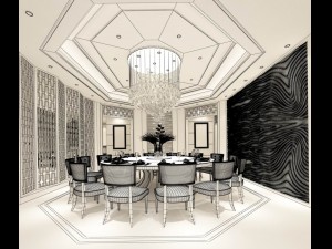 business restaurant - coffee - banquet 60 3D Modell