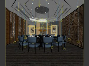 business restaurant - coffee - banquet 60 3D Model