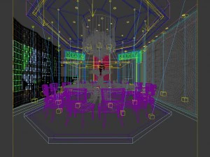 business restaurant - coffee - banquet 60 3D Model