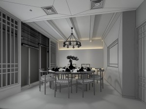 business restaurant - coffee - banquet 61 3D-Modell