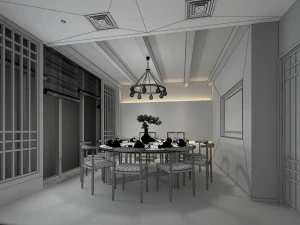business restaurant - coffee - banquet 61 3D Model