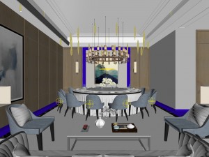 business restaurant - coffee - banquet 63 Modelo 3D