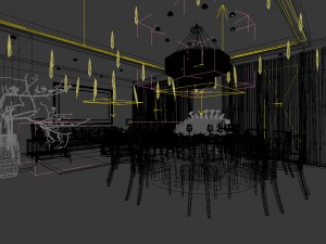 business restaurant - coffee - banquet 64 Modèle 3D