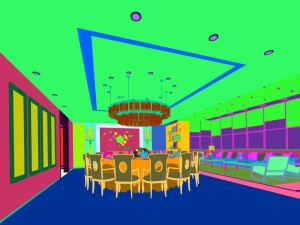business restaurant - coffee - banquet 65 Modèle 3D