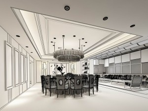 business restaurant - coffee - banquet 65 Modèle 3D