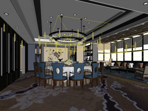 business restaurant - coffee - banquet 65 Modèle 3D