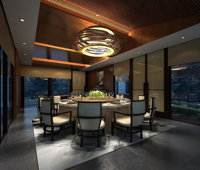 business restaurant - coffee - banquet 66 3D Modell .c4d .max .obj .3ds .fbx .stl .blend