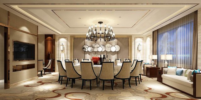 business restaurant - coffee - banquet 67 Model 3D .c4d .max .obj .3ds .fbx .stl .blend 