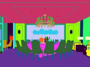 business restaurant - coffee - banquet 67 Model 3D