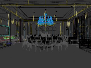 business restaurant - coffee - banquet 67 Model 3D