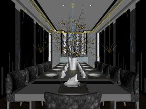 business restaurant - coffee - banquet 68 Modelo 3D