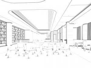 business restaurant - coffee - banquet 69 3D Model