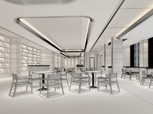 business restaurant - coffee - banquet 69 Model 3D