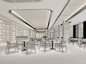 business restaurant - coffee - banquet 69 3D Model