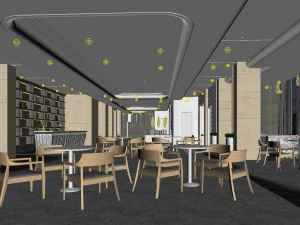 business restaurant - coffee - banquet 69 3D Model
