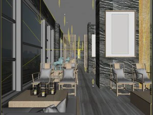 business restaurant - coffee - banquet 70 3D Model