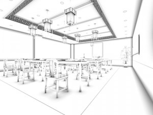 business restaurant - coffee - banquet 71 3D-Modell