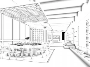 business restaurant - coffee - banquet 73 3D Model