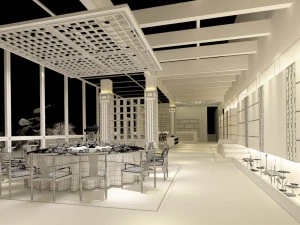 business restaurant - coffee - banquet 73 3D Model