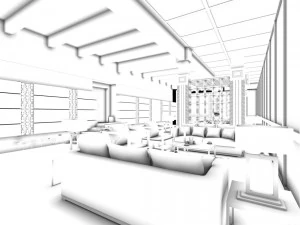 business restaurant - coffee - banquet 73 3D Model