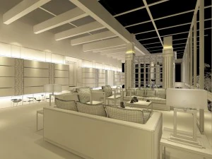business restaurant - coffee - banquet 73 3D Model