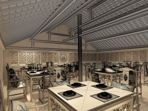 business restaurant - coffee - banquet 74 Modèle 3D