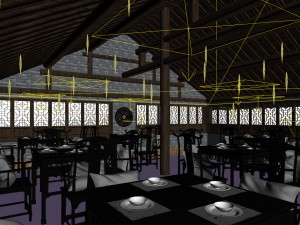 business restaurant - coffee - banquet 74 Modèle 3D