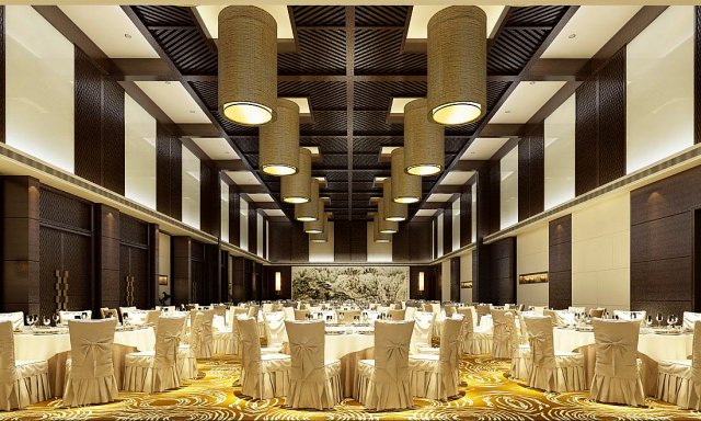 business restaurant - coffee - banquet 75 Model 3D .c4d .max .obj .3ds .fbx .stl .blend 