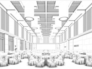business restaurant - coffee - banquet 75 Model 3D