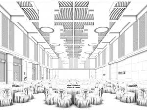 business restaurant - coffee - banquet 75 3D Model