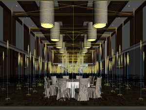 business restaurant - coffee - banquet 75 Model 3D