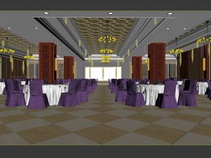 business restaurant - coffee - banquet 76 3D Model