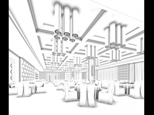 business restaurant - coffee - banquet 78 3D Model