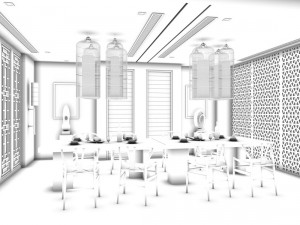 business restaurant - coffee - banquet 79 Model 3D