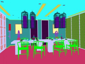 business restaurant - coffee - banquet 79 Model 3D
