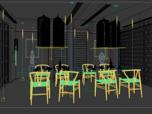 business restaurant - coffee - banquet 79 Model 3D