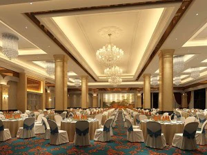 restaurante de negocios - caf&eacute; - banquete 80 Modelo 3D