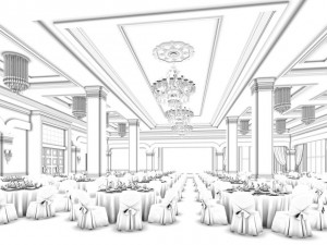 business restaurant - coffee - banquet 80 3D Model