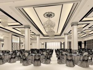 business restaurant - coffee - banquet 80 3D Model