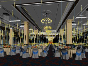 business restaurant - coffee - banquet 80 3D Model
