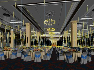 business restaurant - coffee - banquet 80 3D Model